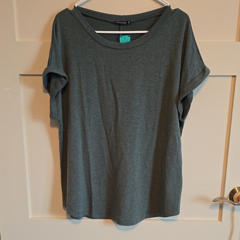 Staccato Green Crew Neck Short Sleeve Tee